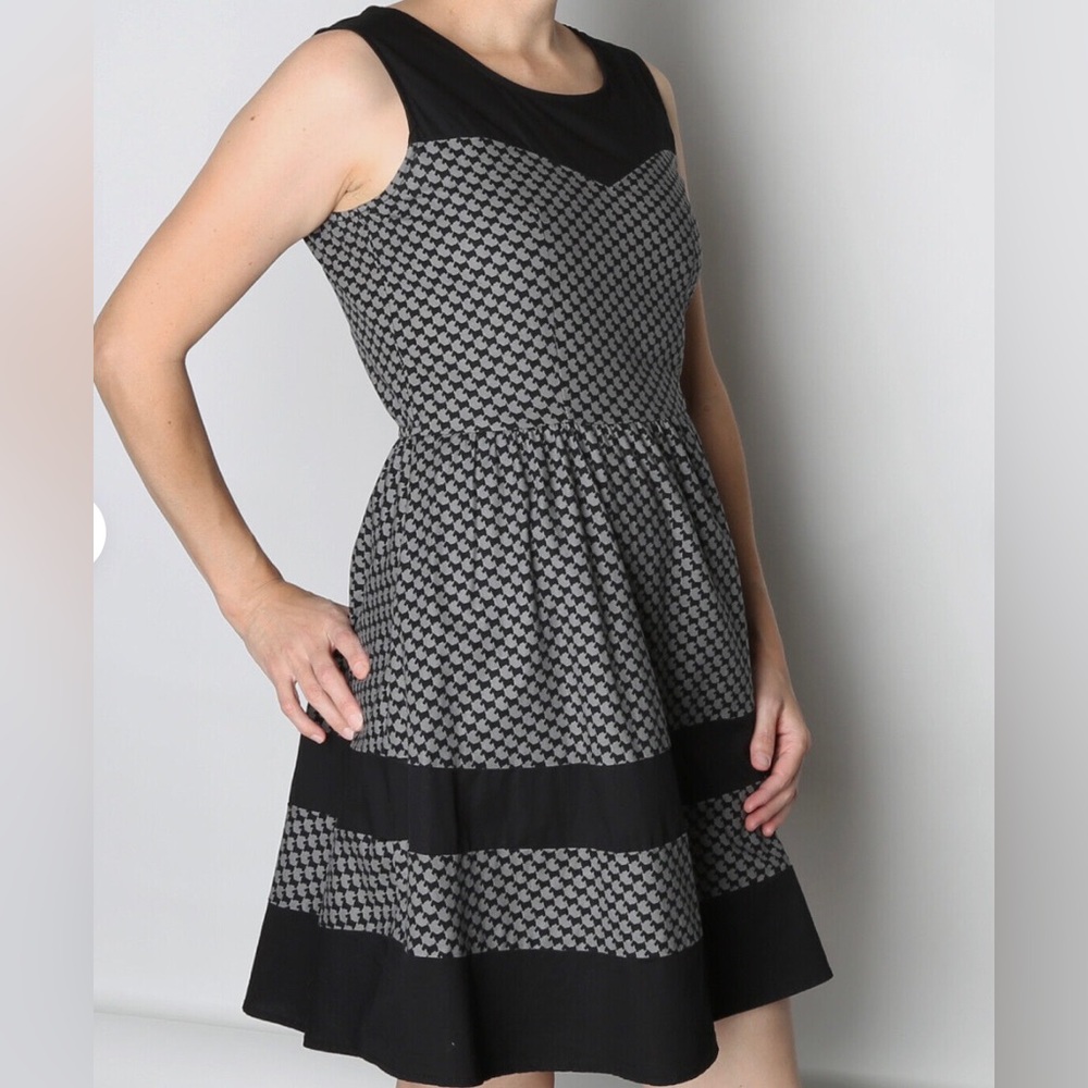 Retrolicious Scotty Dog Houndstooth Vintage Style Fit and Flare Dress Sz 1X